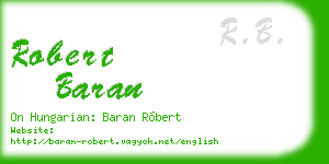 robert baran business card
